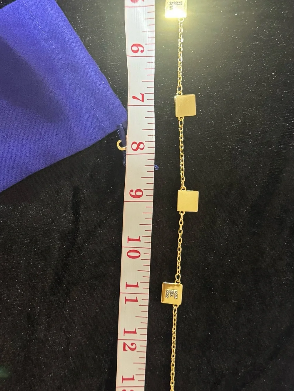 Tory Burch Gold 'LOVE' Link Necklace & bracelet set - Gold Square Letter Charms